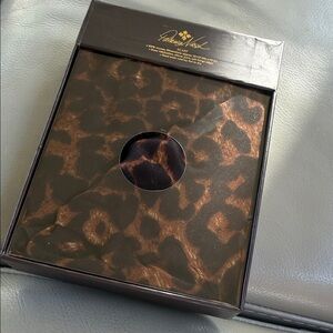 Patricia Nash Leopard Print Scarf in Black and Brown